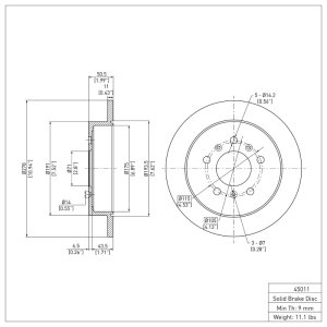Buick Allure Brake Rotor (1) - Rear - R1 Concepts - Plain - `06-`10